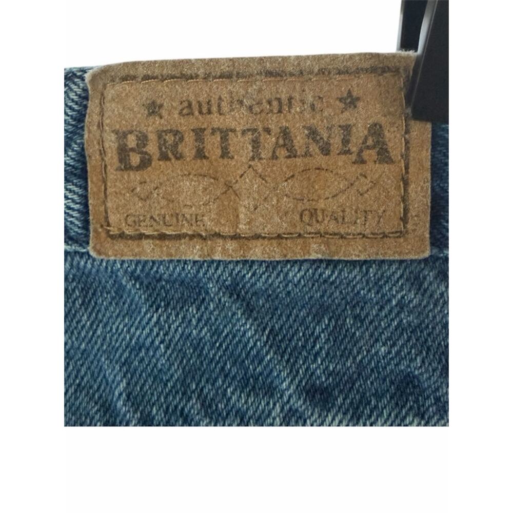 Vtg. 80’s/90’s Brittania Hand-Painted Star Patch Denim Jeans👖 - Picture 5 of 12